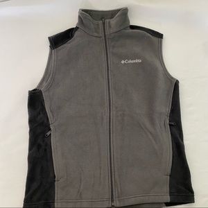 Mens Sportswear Company gray and black fleece vest size medium Med‎